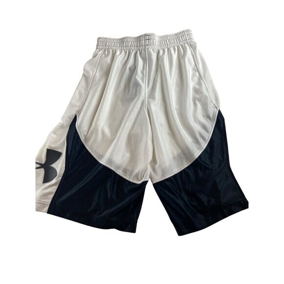 Under Armour Basketball Shorts HeatGear Loose Fit Drawstring White/Black S - Picture 1 of 4